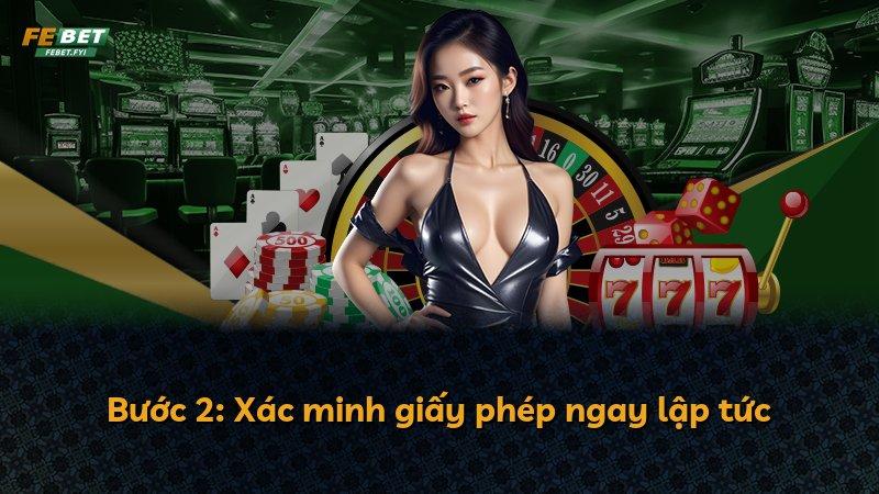 Bước 2: Xác minh giấy phép ngay lập tức
