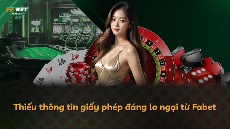 Thiếu thông tin giấy phép đáng lo ngại từ Fabet