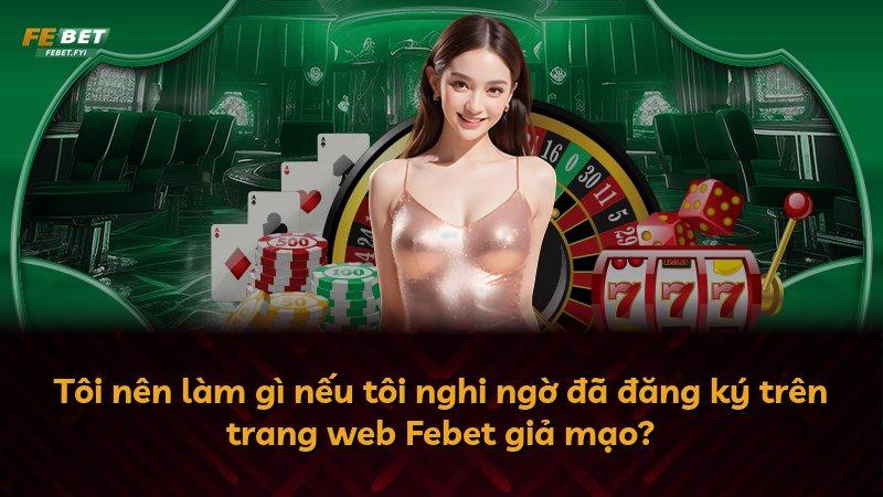 Tôi nên làm gì nếu tôi nghi ngờ đã đăng ký trên trang web Febet giả mạo?